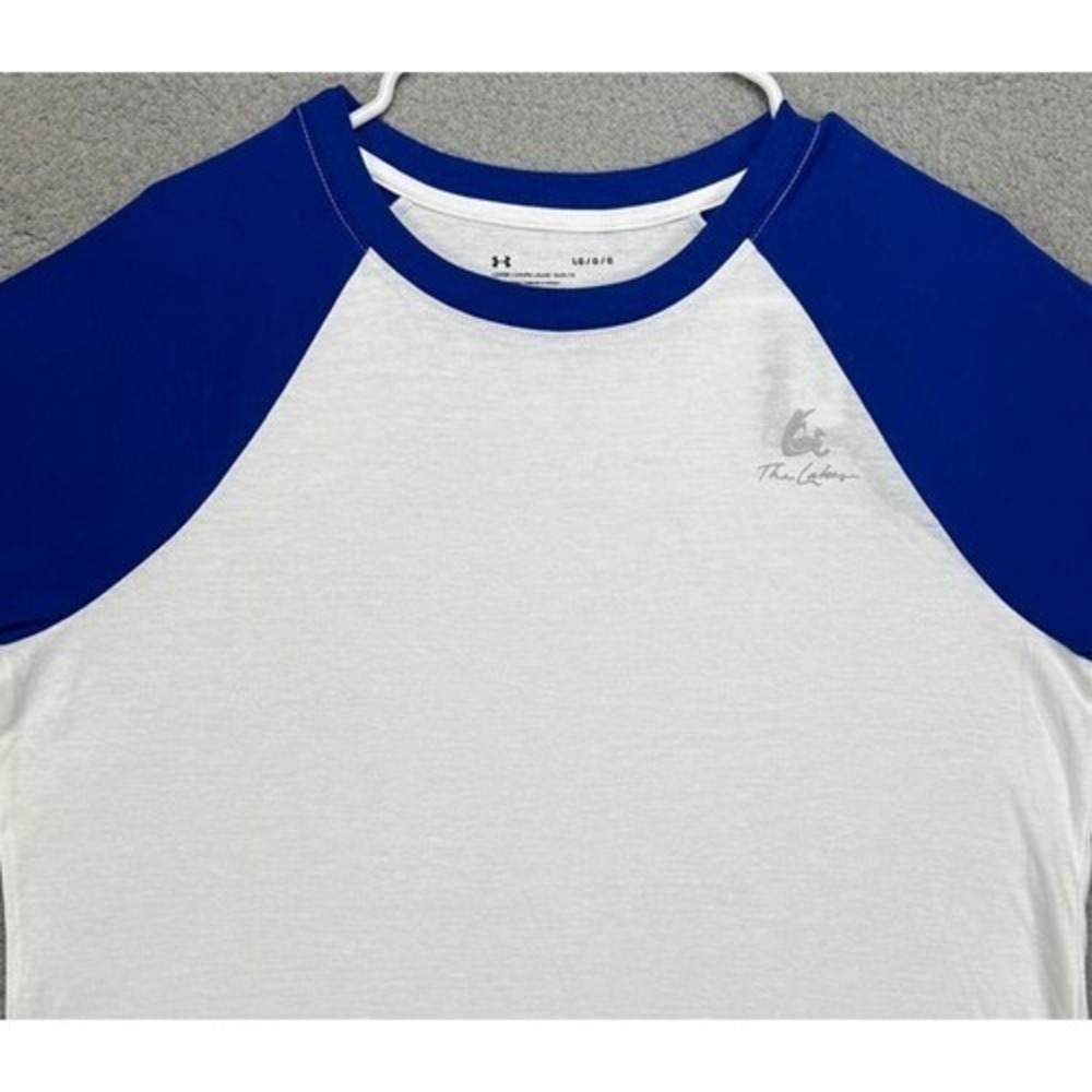 Under Armour T-Shirt Womens Small The Lake White Colorblock 3-Quarter Sleeve NEW